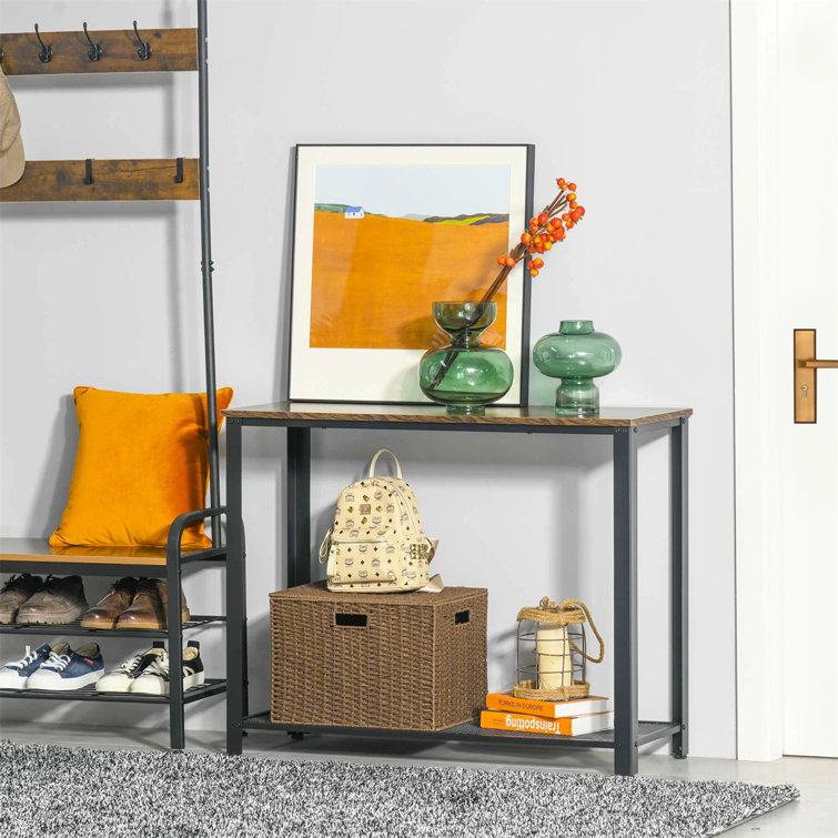 Draper Industrial Console Table Entryway Table W Bottom Mesh